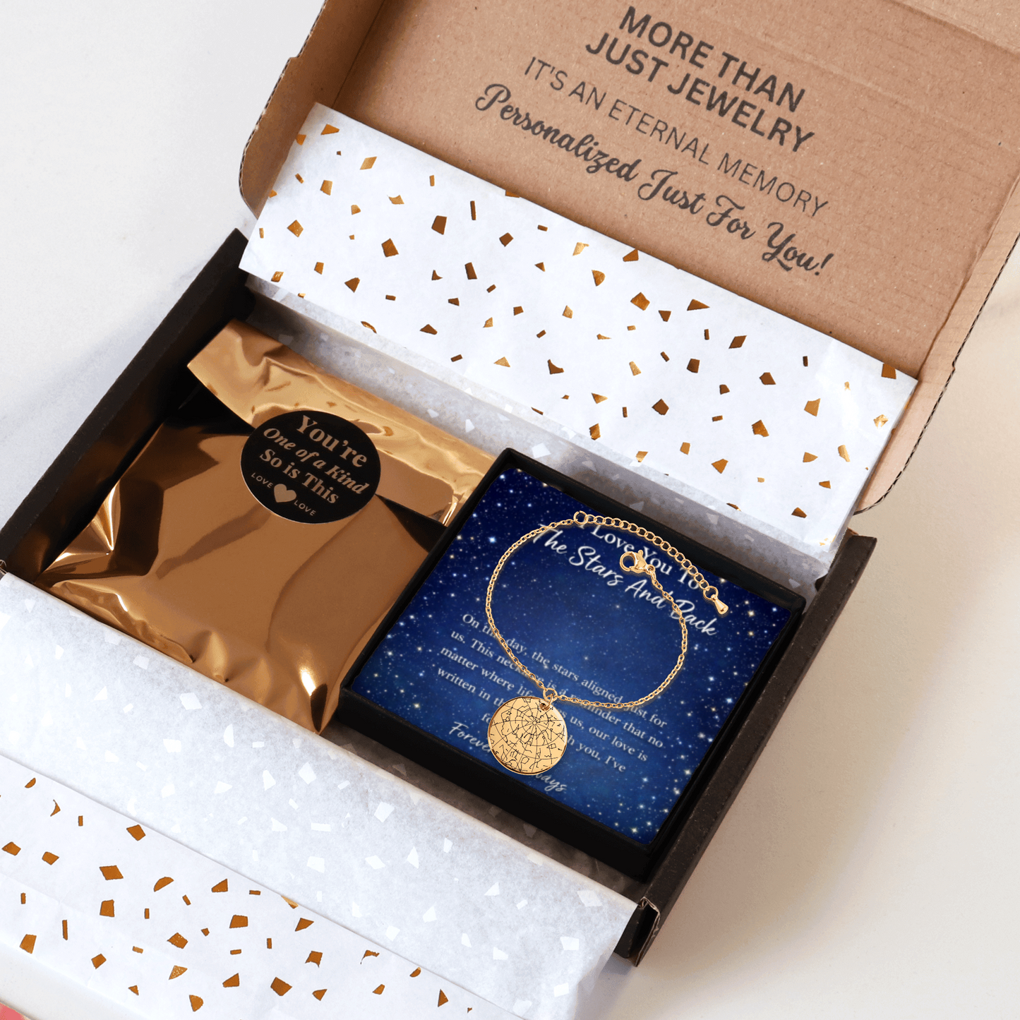Custom Star Map Bracelet – Personalized Night Sky Jewelry with Engraving