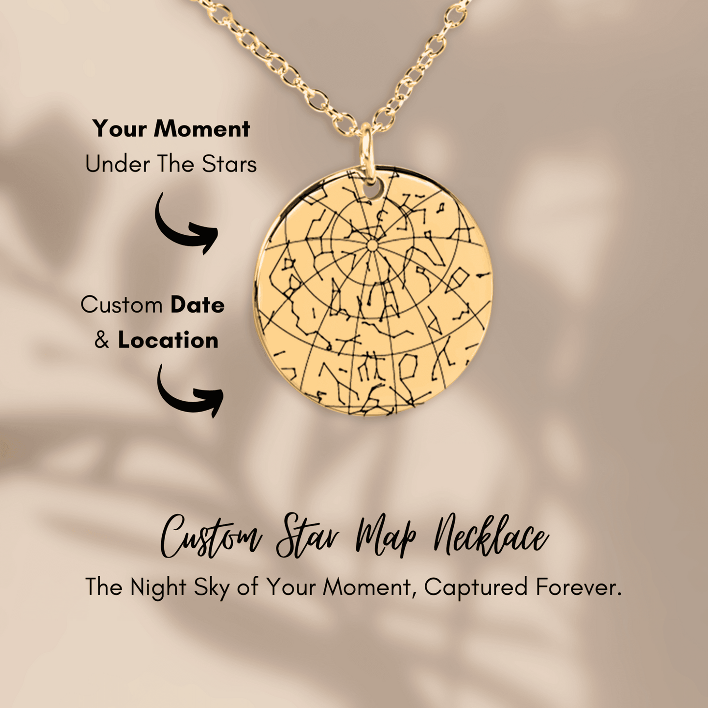 Custom Star Map Necklace – The Night Sky of Your Special Moment