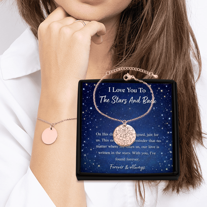 Custom Star Map Bracelet – Personalized Night Sky Jewelry with Engraving