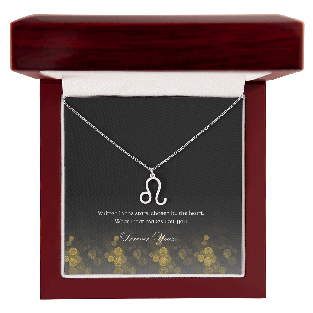 zodiac symbol Leo stainless steel variant in a Luxury box
