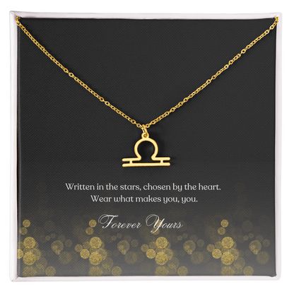zodiac symbol Libra Gold variant in a standard box