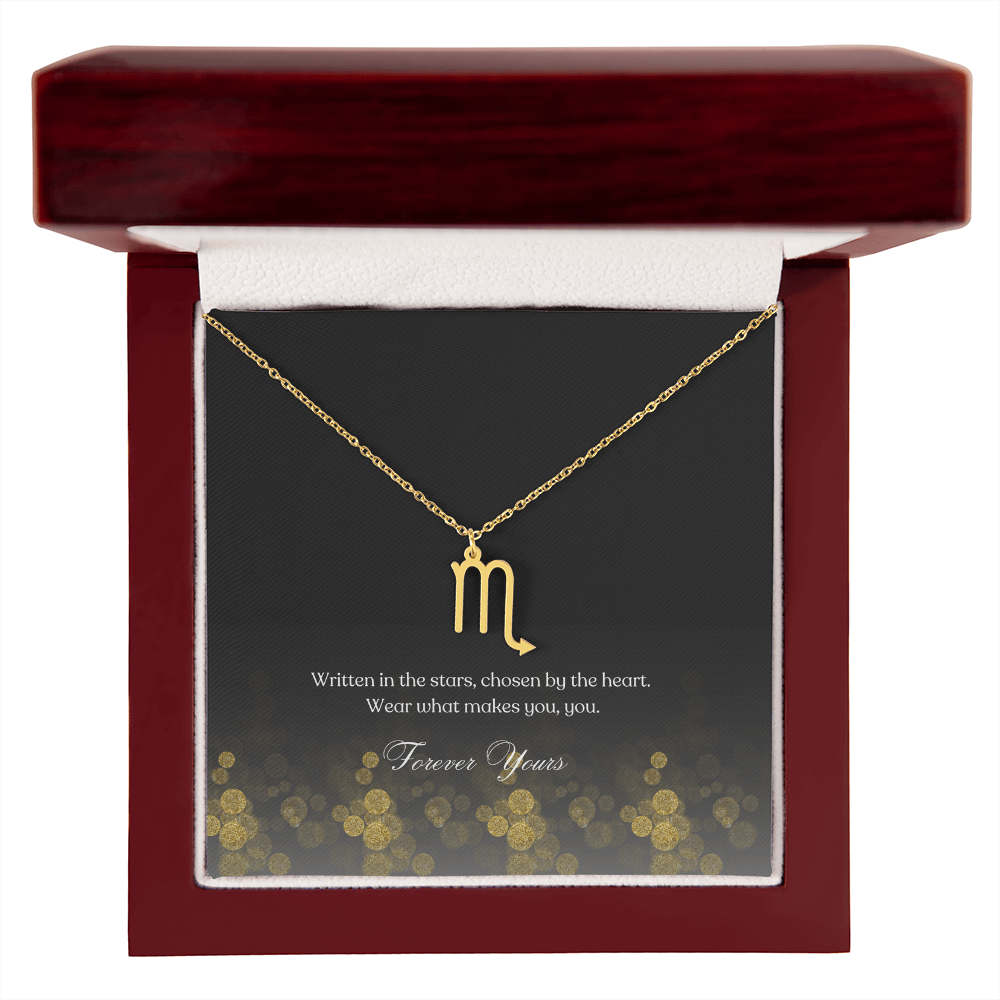zodiac symbol Scorpio Gold variant in a Luxury box