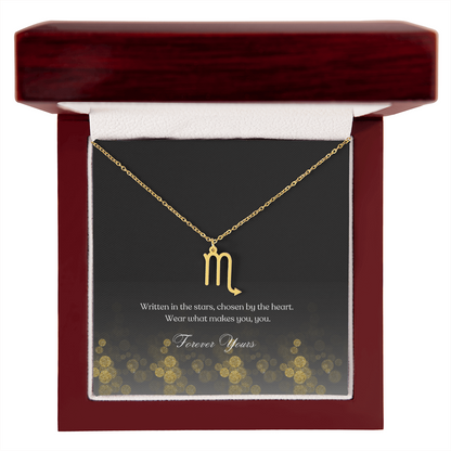 zodiac symbol Scorpio Gold variant in a Luxury box
