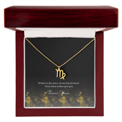 zodiac symbol Virgo Gold variant in a Luxury box