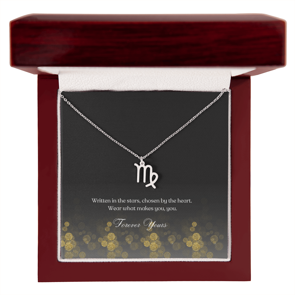 zodiac symbol Virgo stainless steel variant in a Luxury box
