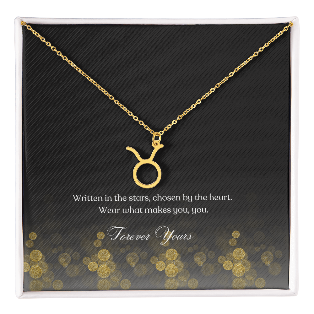 zodiac symbol taurus gold variant in a standard box