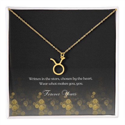 zodiac symbol taurus gold variant in a standard box
